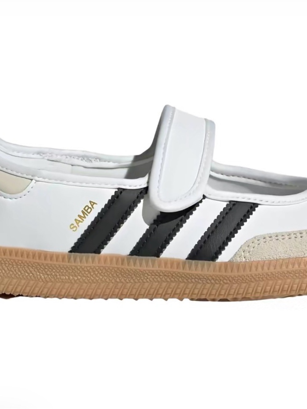 adidas Kids Samba White Black Gum Velcro Sneaker
